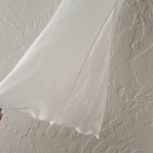 Jim Hjelm Visions Wedding Dress Size 2 Style 4101 Chiffon And Satin - Picture 4 of 16